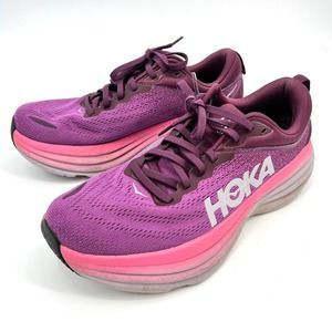 Hoka Bondi 8 Purple Running Shoes Women's Size 10